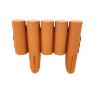 Hnědý plastový zahradní obrubník GC35 - 235 x 25 cm