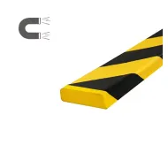 Černo-žlutá pěnová magnetická ochrana rohů zdí a stěn PA - 100 x 7 x 1,9 cm