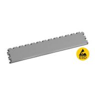 Šedý PVC vinylový nájezd Fortelock XL ESD 2235 (hadí kůže) - 65,3 x 14,5 x 0,4 cm