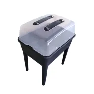 Černý plastový zahradní sadbovač GH76 - 77 x 58 x 96,3 cm