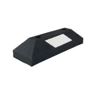 Černo-bílý plastový reflexní parkovací doraz FLOMA PS-01 - 44 x 15 x 10,5 cm