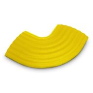 Žlutý plastový rohový kabelový most DEFENDER Office (zahnutí 90°) - 21 x 12 x 2 cm