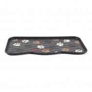 Plastový odkapávač na boty FLOMA Red Stamp Paw - 38 x 75 x 2,1 cm