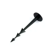 Černý plastový kotvící hřeb Pin - 13 cm - 50 ks