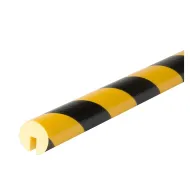 Černo-žlutá pěnová reflexní ochrana rohů zdí, stěn typ B - 4 x 100 cm