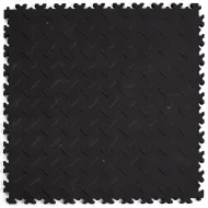 Černá PVC vinylová zátěžová dlažba Fortelock Industry Eco - 51 x 51 x 0,7 cm