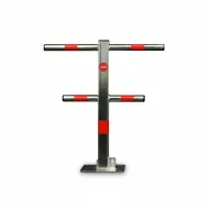 Stříbrný ocelový skládací parkovací sloupek - 55 x 60 cm