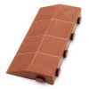 Hnědý plastový nájezd samec pro terasovou dlažbu Linea Combi - 40 x 20,5 x 4,8 cm