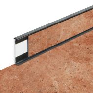 PVC vinylová soklová podlahová lišta Fortelock Business Tornes sun C008 graphite - 200 x 5