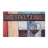 Venkovní čisticí vstupní rohož FLOMA Residence Top Wooden Heart - délka 45 cm, šířka 75 cm