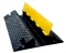 Černo-žlutý gumový kabelový most s víkem - 100 x 5