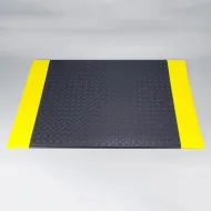 Černo-žlutá protiúnavová průmyslová laminovaná rohož - 90 x 60 x 1,4 cm