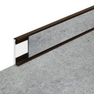 PVC vinylová soklová podlahová lišta Fortelock Business Tornes mercury C013 brown - 200 x 