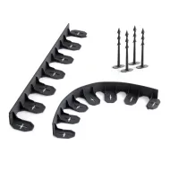 Černý plastový zahradní obrubník - 480 x 8,4 x 4,5 cm