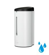 Bílý kovový bezdotykový dávkovač dezinfekce, mýdla (gel) Donner ROUND - objem 700 ml