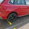 Žlutý plastový parkovací doraz Carstop - 78 x 10 x