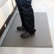 Šedá vinylová protiskluzová protiúnavová průmyslová rohož - 150 x 90 x 0,9 cm