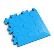 Modrý PVC vinylový rohový nájezd Fortelock Industry Ultra - 14 x 14 x 1 cm