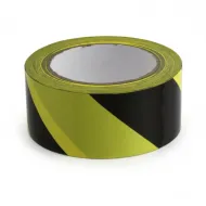 Černo-žlutá levá výstražná páska - 33 m x 5 cm