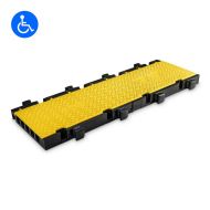 Černo-žlutý plastový modulární kabelový most s víkem DEFENDER MIDI 5 2D - 100 x 32,5 x 5,4