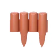 Hnědý plastový zahradní obrubník GC50 - 250 x 22,8 cm