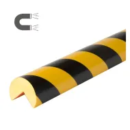 Černo-žlutá pěnová magnetická ochrana rohů zdí, stěn typ A+ - 6 x 100 cm
