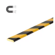 Černo-žlutá pěnová magnetická ochrana rohů zdí, stěn typ F - 100 x 4 x 1,1 cm