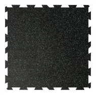 Černo-modrá gumová modulová puzzle dlažba (střed) FLOMA FitFlo SF1050 - 100 x 100 x 2 cm