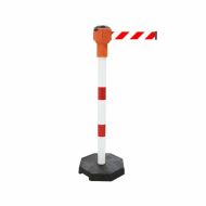 Bílo-červený ocelový vymezovací sloupek Skipper - 900 x 116 cm