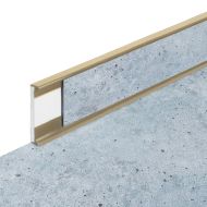 PVC vinylová soklová podlahová lišta Fortelock Business Tornes urane C010 beige - 200 x 5,