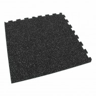 Černo-šedá gumová modulová puzzle dlažba (roh) FLOMA FitFlo SF1050 - 95,6 x 95,6 x 1,6 cm - zvětšit obrázek