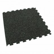 Černo-zelená gumová modulová puzzle dlažba (okraj) FLOMA FitFlo SF1050 - 95,6 x 95,6 x 0,8 - zvětšit obrázek