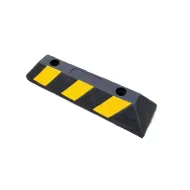 Černo-žlutý gumový reflexní parkovací doraz - 55 x 15 x 10 cm