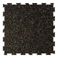 Černo-bílo-červená gumová modulová puzzle dlažba (střed) FLOMA FitFlo SF1050 - 100 x 100 x - zvětšit obrázek