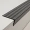 Šedá plastová PVC protiskluzová schodová hrana F28
