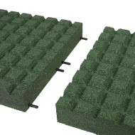 Zelená gumová dopadová dlažba FLOMA V80/R15 - 50 x 50 x 8 cm - zvětšit obrázek