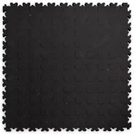 Černá PVC vinylová zátěžová dlažba Fortelock Industry Eco - 51 x 51 x 0,7 cm