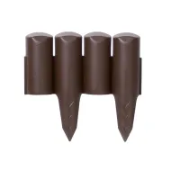 Hnědý plastový zahradní obrubník GC50 - 250 x 22,8 cm