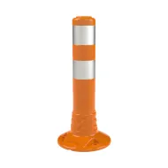 Oranžový plastový (PE) samonarovnávací reflexní sloupek FLOMA - 20 x 45 cm