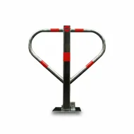 Černo-červený ocelový parkovací sloupek Butterfly - 55 x 60 cm