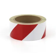 Bílo-červená pravá reflexní výstražná páska - 15 m x 5 cm