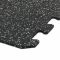 Černo-bílá gumová modulová puzzle dlažba (roh) FLO