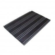 Černá textilní zátěžová vstupní rohož Premier Ribbed (Cfl-S2) - 44 x 29 x 1,4 cm - zvětšit obrázek