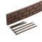Hnědý gumový zahradní obrubník FLOMA Bricks - 120 