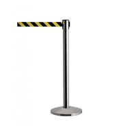 Stříbrný chromovaný vymezovací sloupek - 250 x 101,6 cm