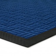 Modrá textilní gumová vstupní rohož FLOMA Criss Cross - délka 90 cm, šířka 150 cm, výška 0