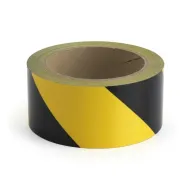 Černo-žlutá levá reflexní výstražná páska - 15 m x 5 cm