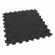 Černo-bílá gumová modulová puzzle dlažba (střed) FLOMA FitFlo SF1050 - 95,6 x 95,6 x 0,8 c - zvětšit obrázek