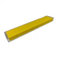 Žlutý hliníkový protiskluzový nášlap na schody FLOMA Bolt Down Plate - 63,5 x 12 x 4,5 cm 