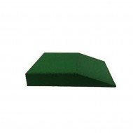 Zelená gumová krajová dopadová dlaždice FLOMA V80/R00 - 50 x 50 x 8 cm - zvětšit obrázek